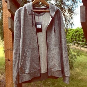 Light grey zip up hoodie (Five Four)